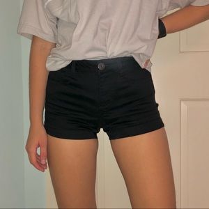 Black Jean Shorts